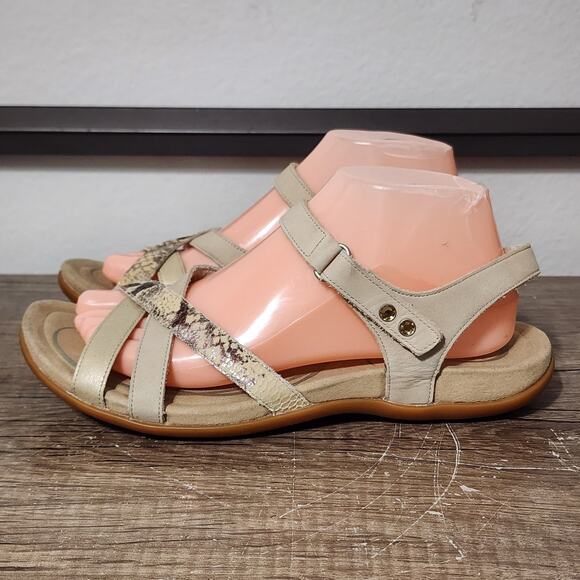 Abeo Laguna Womens Leather Sandals Size 9 Beige - Picture 1 of 9